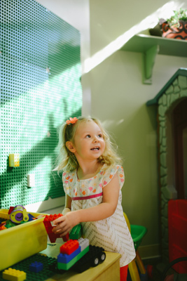 Girl playing at Simi Valley office